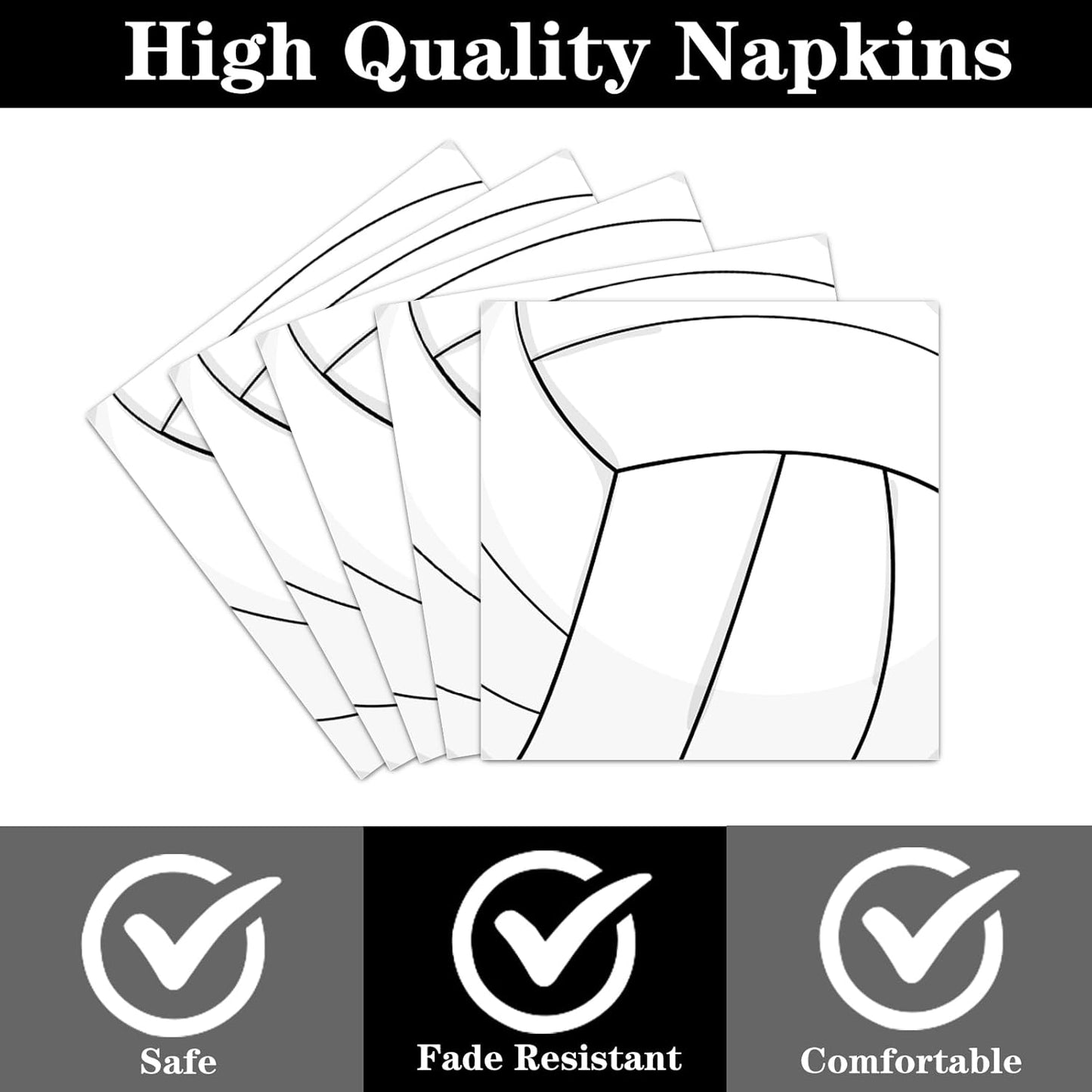 Rakuto Volleyball Party Tableware Decorations, 96PCS Volleyball Disposable Paper Plates Napkins Set, Sports Theme Birthday Baby Shower Supplies, Serve 24