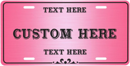 Custom Personalized Text Image Photo Design Customized Tag Aluminum License Plates for Front of Car 6x12 Inch-19