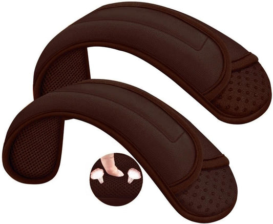 ZINZ 2-Pack Universal Shoulder Pad with Ultra Thick Cushion for Bag Luggage Bag Crossbody, Plus Long & Anti-Slip & Breathable,Brown