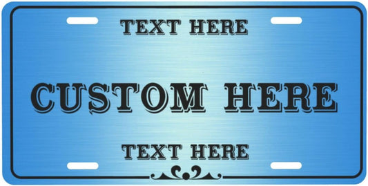 Custom Personalized Text Image Photo Design Customized Tag Aluminum License Plates for Front of Car 6x12 Inch-21