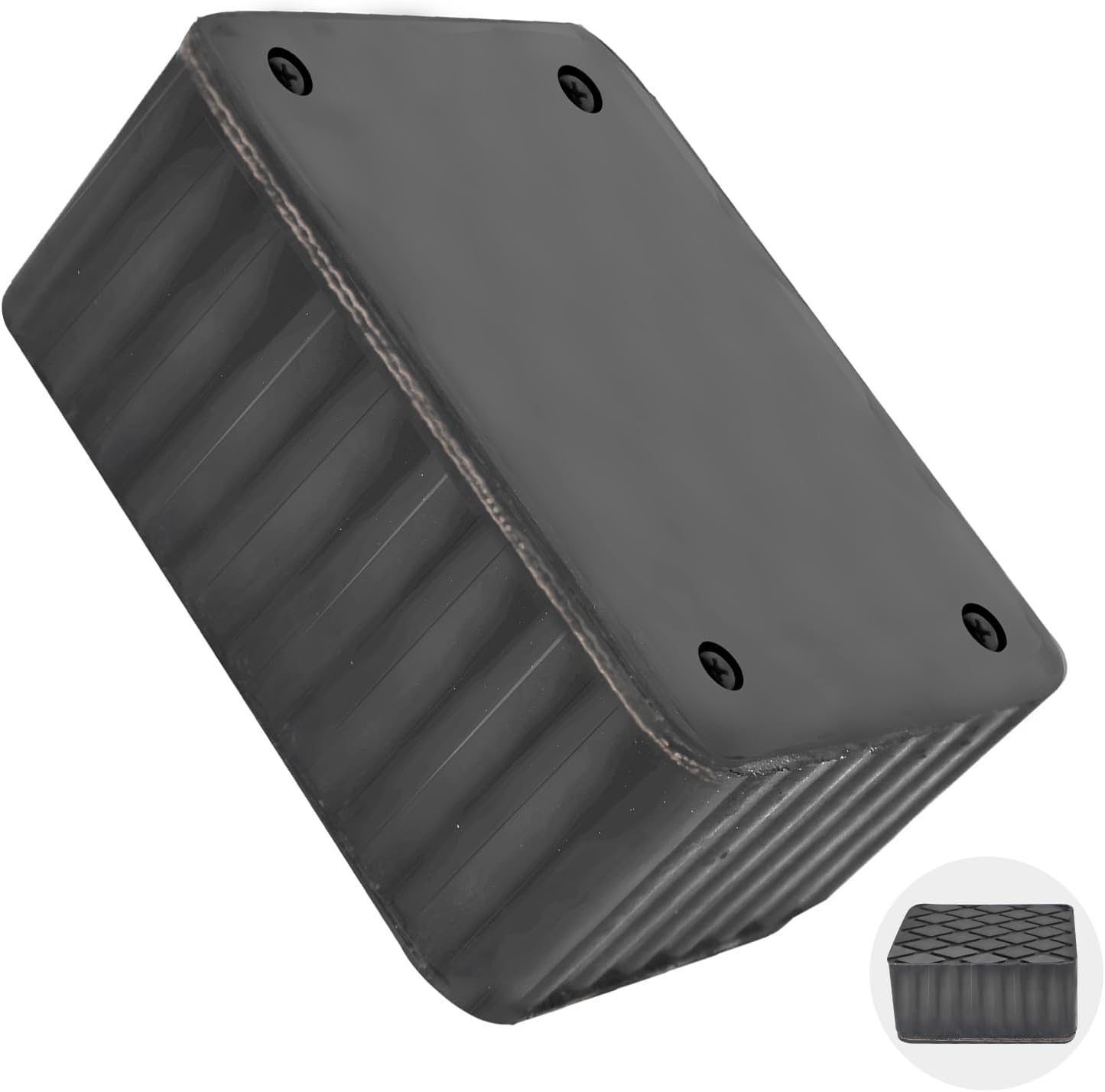 Rubber Block for Car Lift- Nylon Layer Reinforced, Heavy Duty 0000lbs Capacity, Anti-Split Spacer Pads for Commercial Scissor Lift, SUVs, Trucks& More- 6.3″(L)×4.7″(W)×4.7″(H) 1Piece
