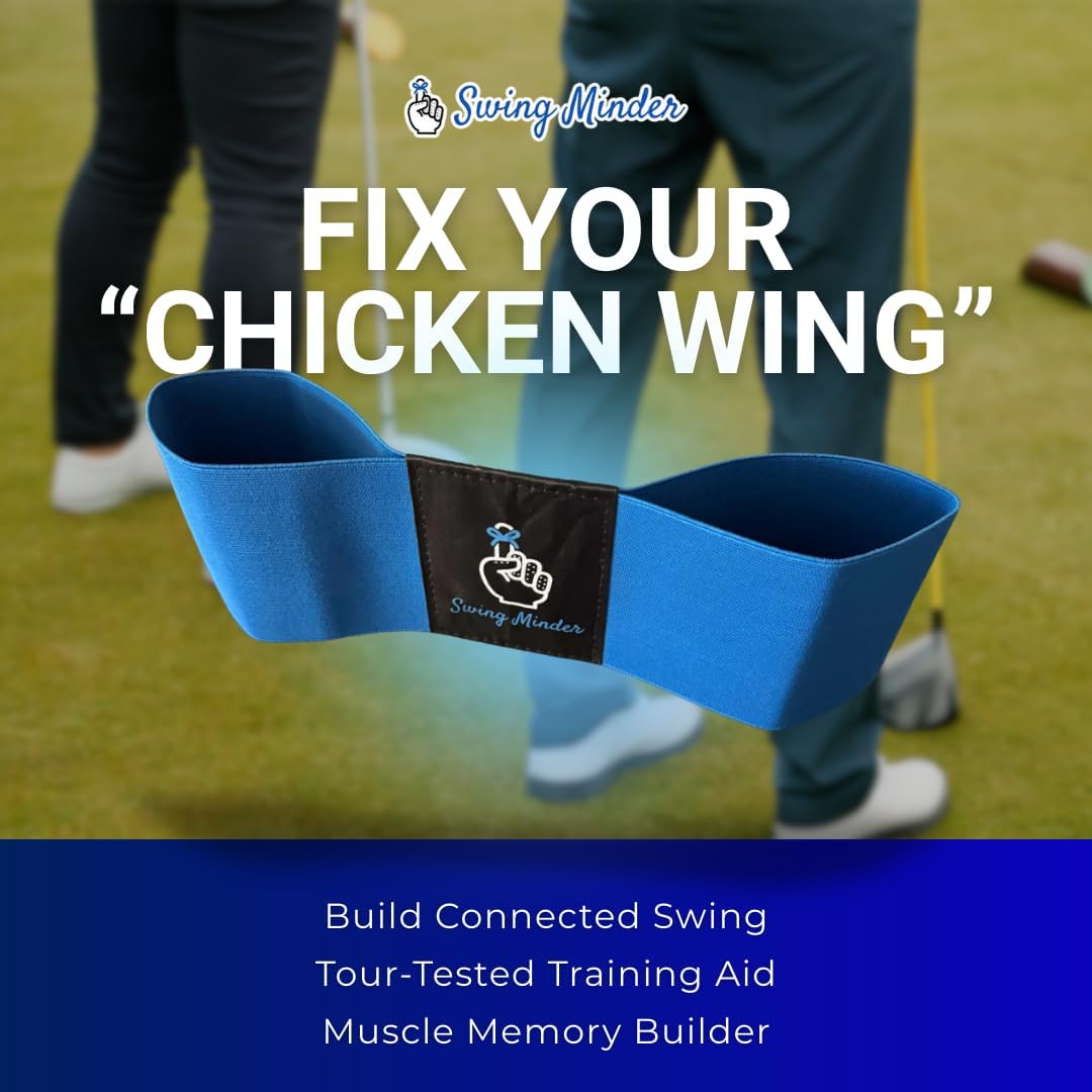 Swing Minder Connect Correct Golf Arm Band Training Aid for Swing Correcting - Portable Golf Swing Trainer Aid for Right/Left Handers