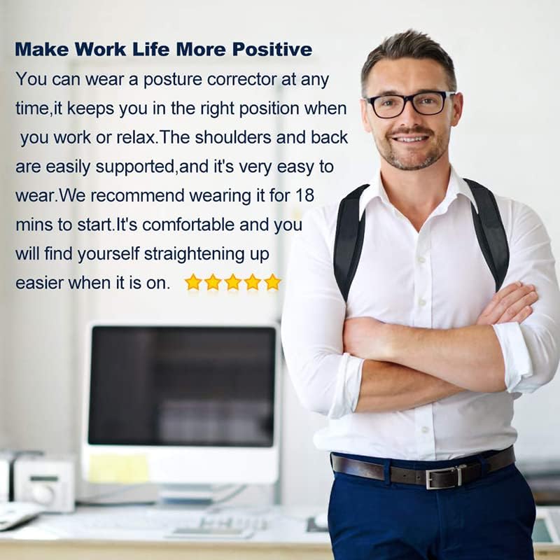 Siebenschläfer Posture Corrector Upper Back Brace Neck Shoulder Back Support Brace Pain Relief Belt For Women Men Braces Spine Straightener Breathable & Adjustable