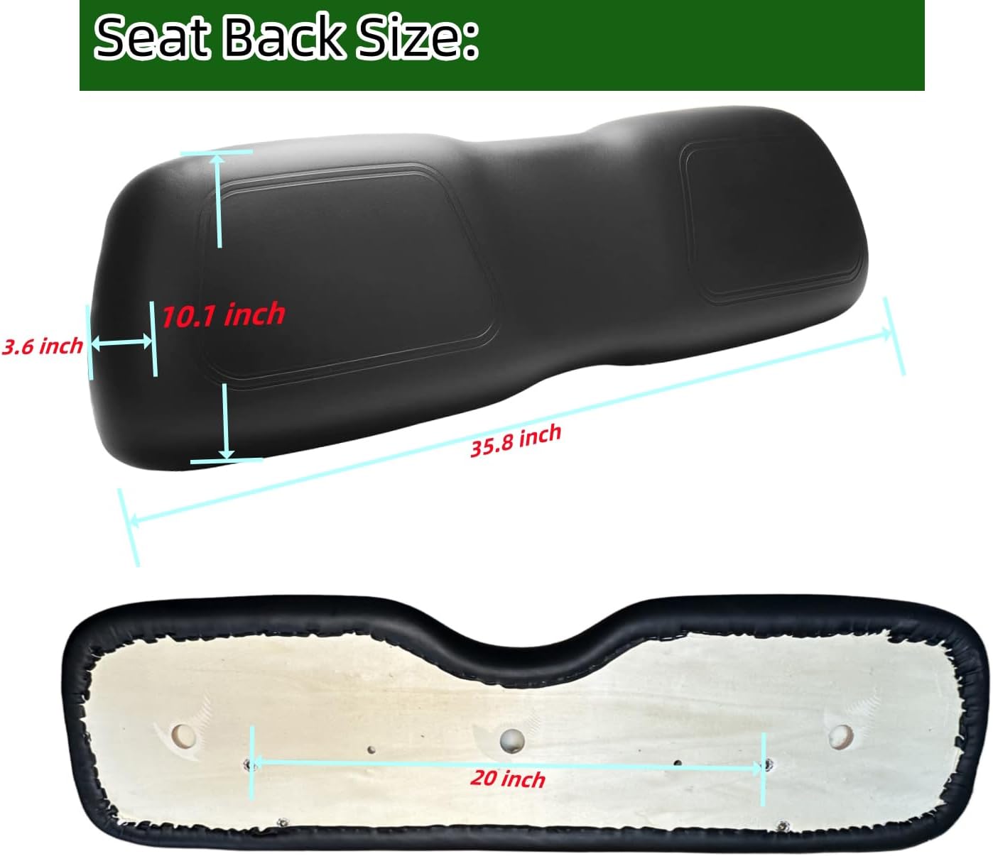 Golf Cart Seats Front Seat Bottom & Seat Back Assembly for EZGO TXT/Medalist 1994-2013 Models, Replaces OEM # 71751-G04, factory size (Seat Set Black)