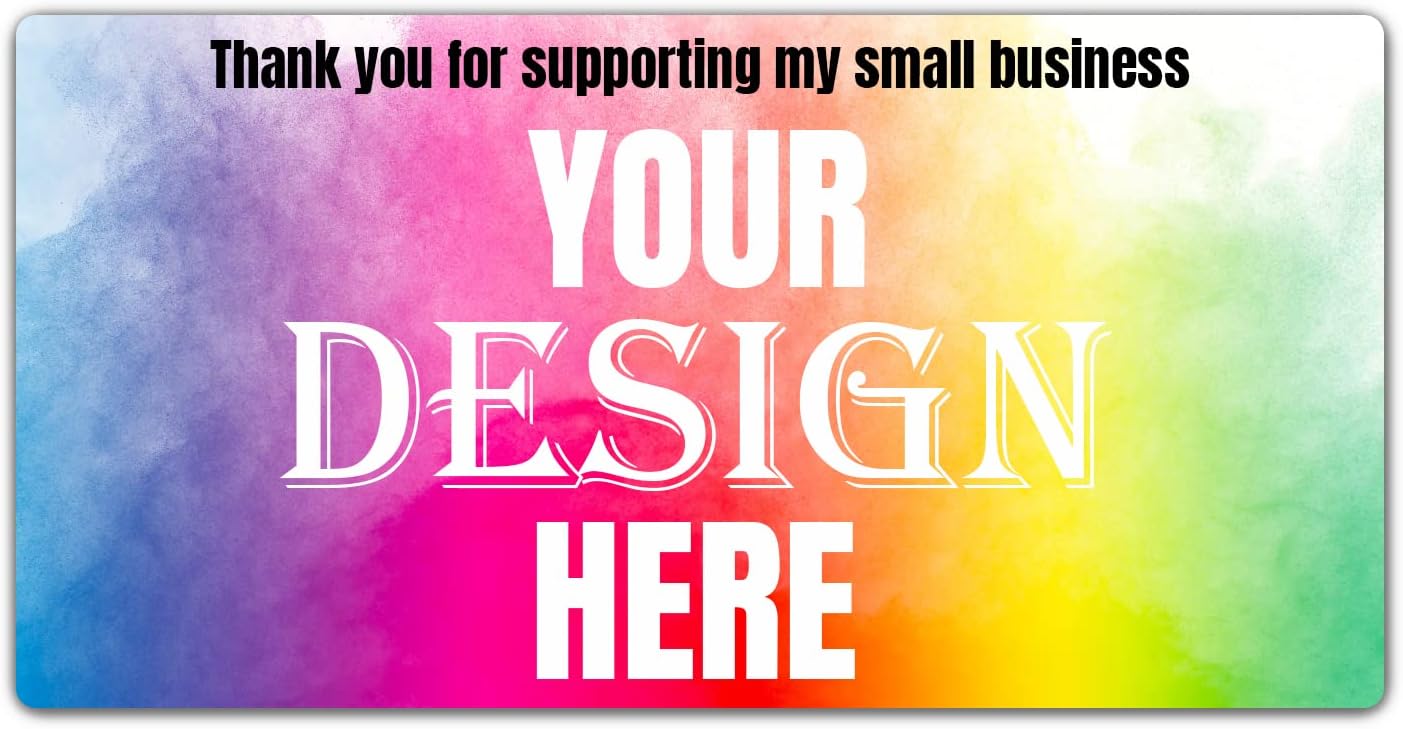 100-500 Custom Stickers Personalized Labels, Customized Stickers with Any Image Logo and Text. Custom Stickers for Business LogoThank You Labels,etc. (Rectangle,2X1 Inch)