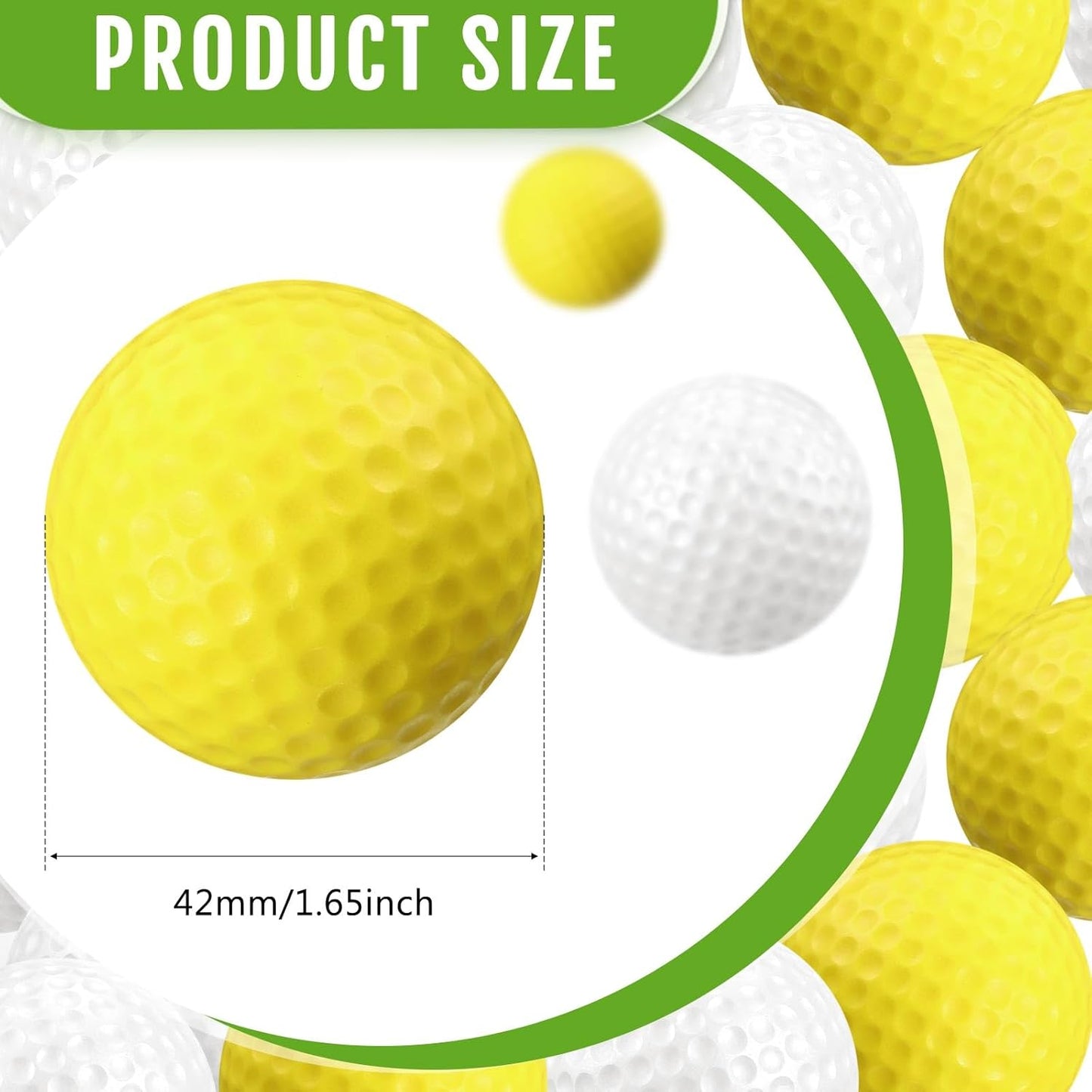 Junkin 80 Pcs Foam Golf Balls Rubber Practice Balls Realistic Feel and Flight Sport Training for Indoor or Outdoor Backyard Golf Training