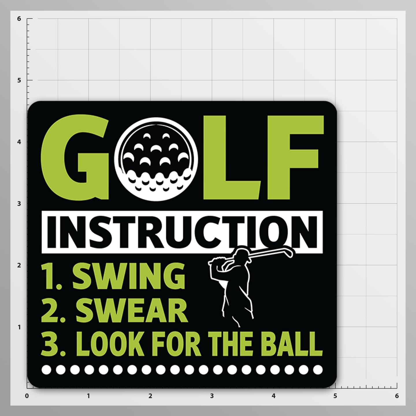 Funny Golf Stickers – Choose from 10 Humorous Designs – Durable Waterproof Vinyl Decals for Cars, Golf Carts, Laptops, Windows, Bumpers & More – 5 Inch (Golf Instruction)