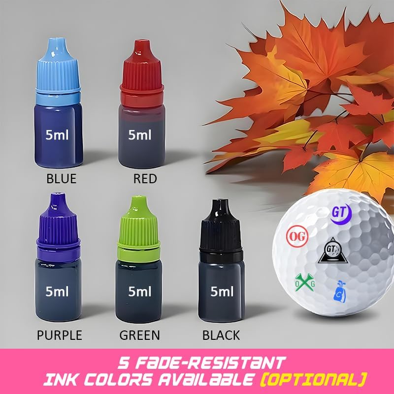 ORYG Personalized Golf Ball Marker Stamp Self-Inking Golf Ball Stamp with Logo Suitable for Golf Lovers and Tournament Gifts