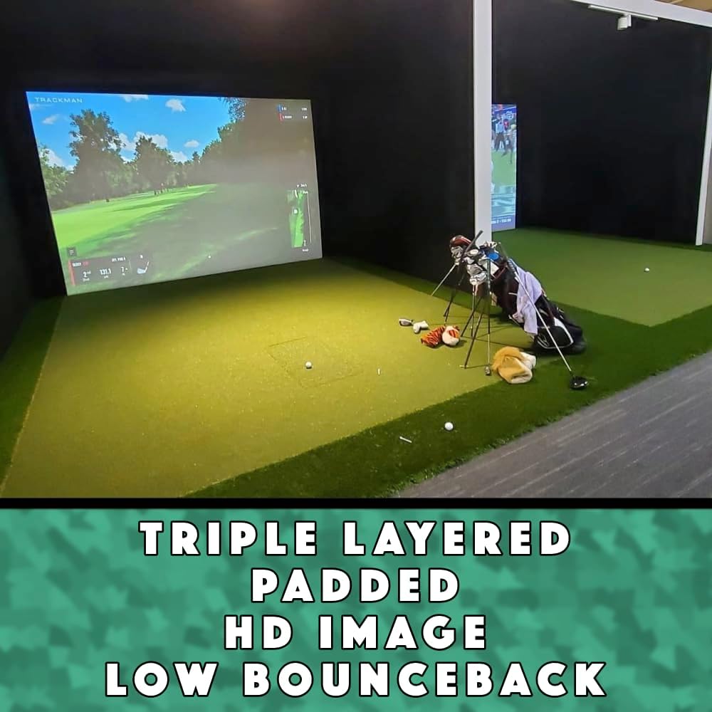 SPECTRUM GOLF SIMULATORS- Golf Impact Screen Poly Spacer for Golf Simulator-Triple Hemmed-US Made-Fits Most Golf Cages