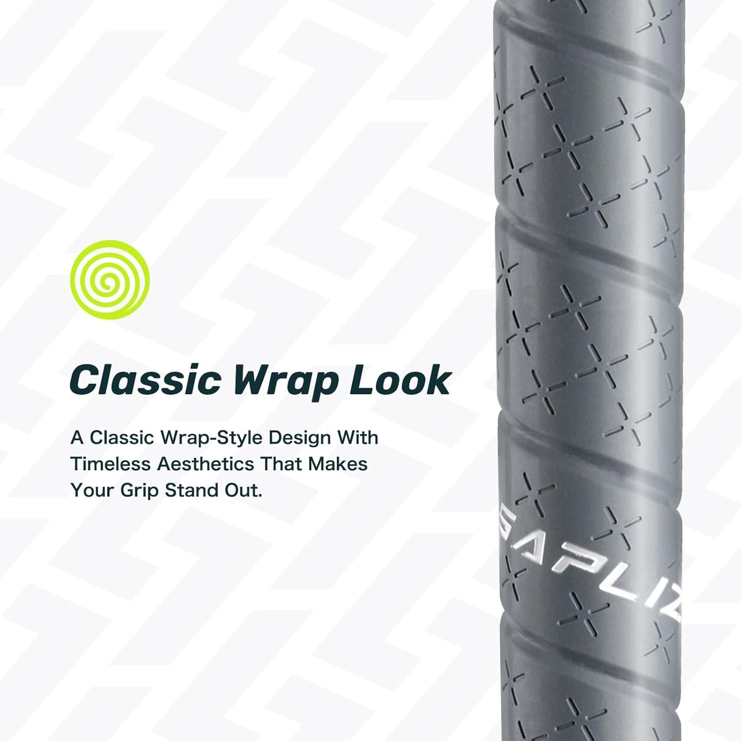 SAPLIZE Midsize Golf Grips 13-Pack Kit, Wrapped Rubber Golf Club Grips for Comfort and Enhanced Control, Reduces Hand Vibration-Includes Replacement Grip Kit