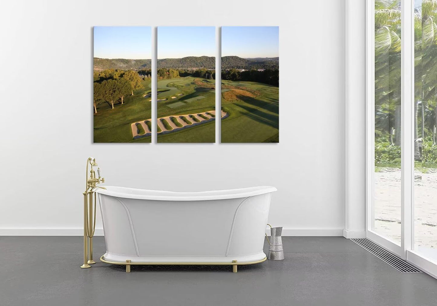 Oakmont Country Golf Club Wall Art for Living Room Bedroom Bathroom Home Decorations Oakmount Golf Art Golf Pictures Posters Framed Artwork Canvas Prints Ready to Hang(12''W x 24''H x3)