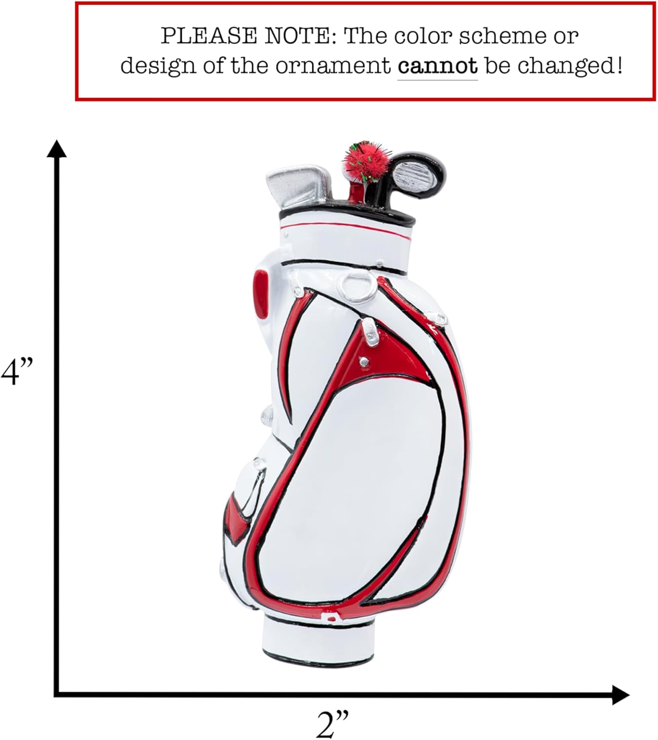 Personalized Golf Christmas Ornament 2025 - Free Customization | Golf Bag and Irons Decoration for Xmas Tree | Golfing Keepsake Gift for Golfer & Golf Player - Custom Name & Year