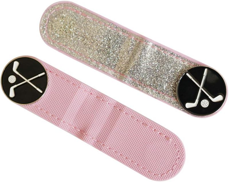 Glitering PVC Golf Hat Clip with Ball Marker (2 Hat Clip and Golf Ball Markers)