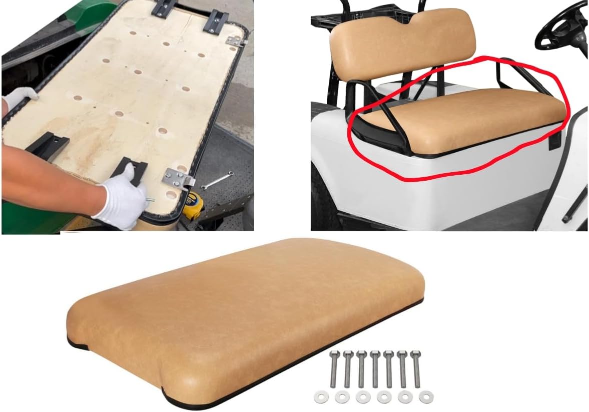 Dr.Acces Golf Cart Seats Front Seat Bottom & Seat Back Assembly for EZGO TXT/Medalist 1994-2013 Models, Replaces OEM # 71751-G04, factory size (Seat Bottom Tan)
