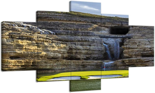 chenchenArt Payne's Valley Golf Course 19th Hole Wall Art for Living Room Bedroom Bathroom Home Decorations Payne's Valley Golf Course Picture Poster Canvas Prints Framed Ready to Hang(60''W x 40''H)