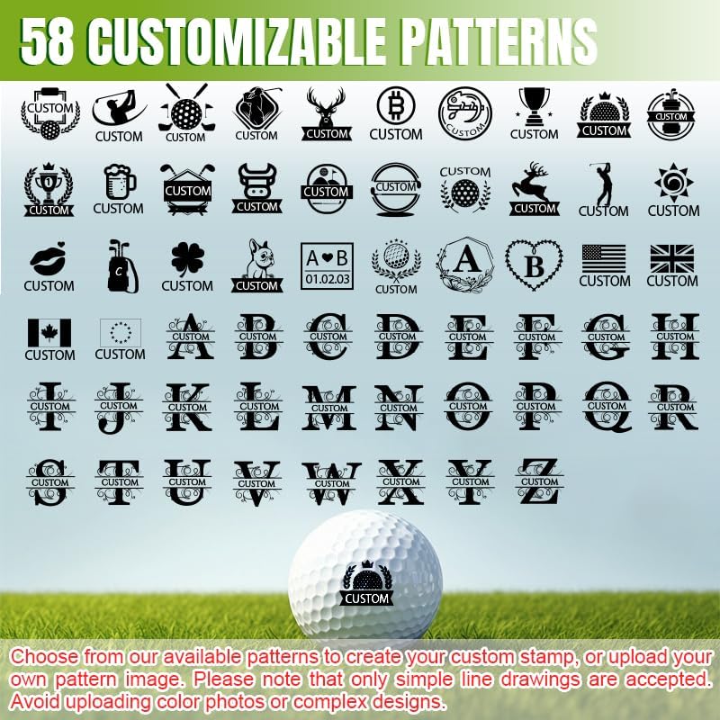 Custom Golf Ball Stamps Personalized Self-Ink Long Lasting Golf Ball Markers Unique Monogram Golf Ball Marker Gifts for Golfer