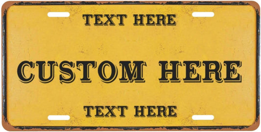 Custom Personalized Text Image Photo Design Customized Tag Aluminum License Plates for Front of Car 6x12 Inch-9