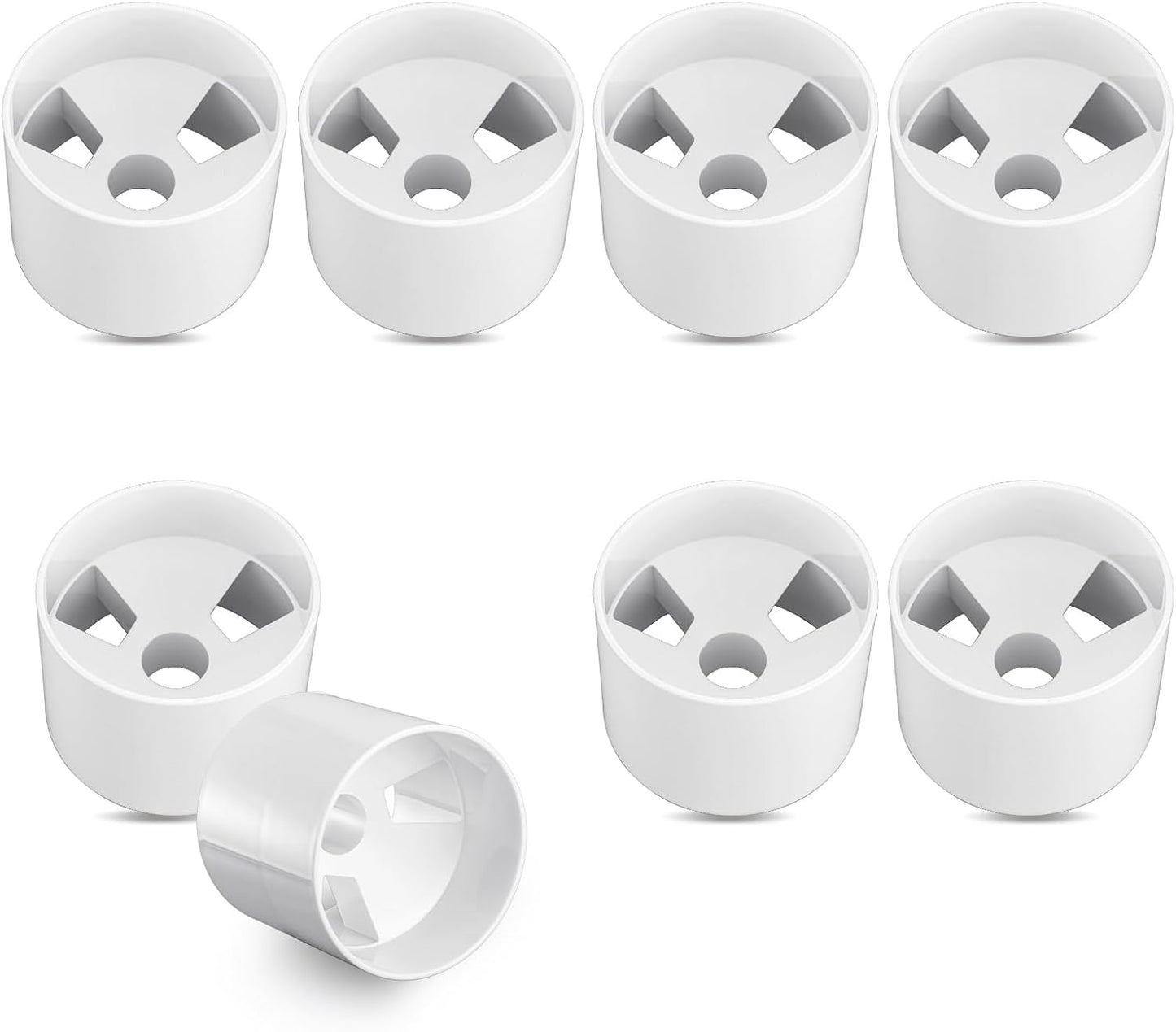 8PCS Golf Hole Cup 4 Inch Depth, ABS Plastic Putting Cup for Backyard Golf Practice, Ivory White, Fit USGA LPGA PGA Regulations (4 1/4 Inch Outside Diameter)