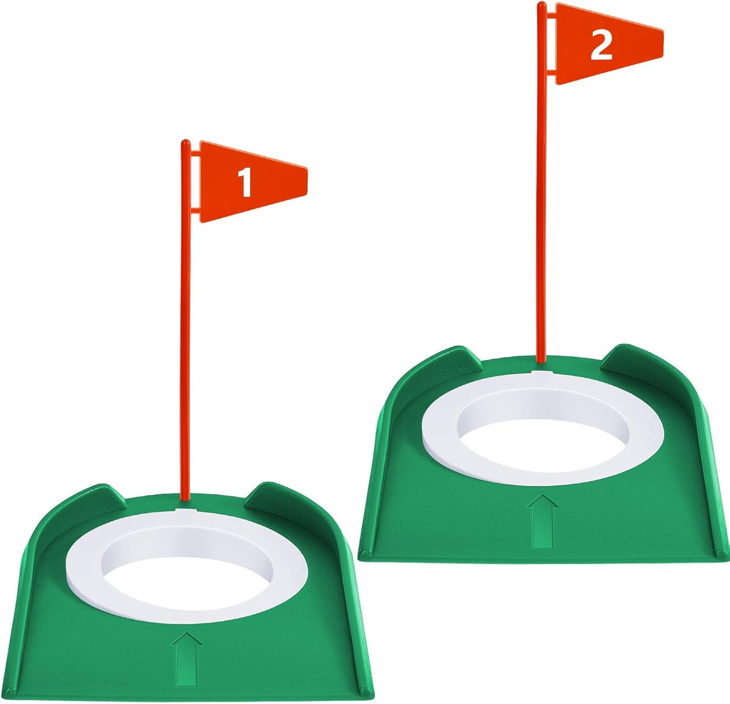 Sotiff Golf Putting Practice Cup Hole Training Aids Golf Accessories Training Putters with Plastic Flag for Adult Green Office Garage Yard Indoor Outdoor Practice