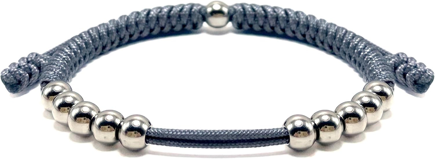 LAMIBEE Premium Golf Stainless Steel 10 Bead Score Counter Bracelet, Golf Stroke Count Bracelet, Resizable Easy Adjust Golf Round Scoring Tracker, Durable Stylish Golf Accessory