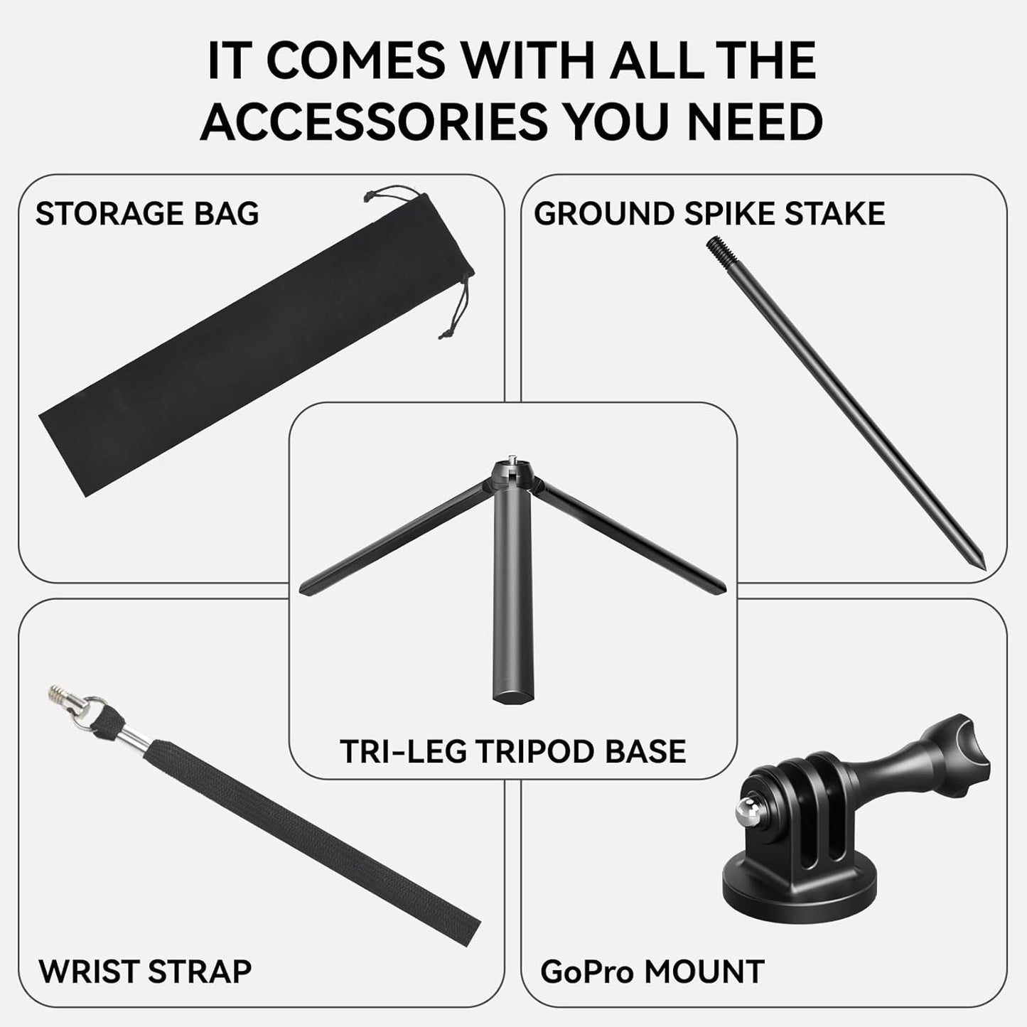Golf Monopod Stick, Golf Swing Phone Holder, 46" Magnetic Aluminum Alloy Selfie Stick w/Tri-Leg Tripod Base Spike Stake Mount, Compatible w/iPhone Camera Magsafe, Golf Training Aid
