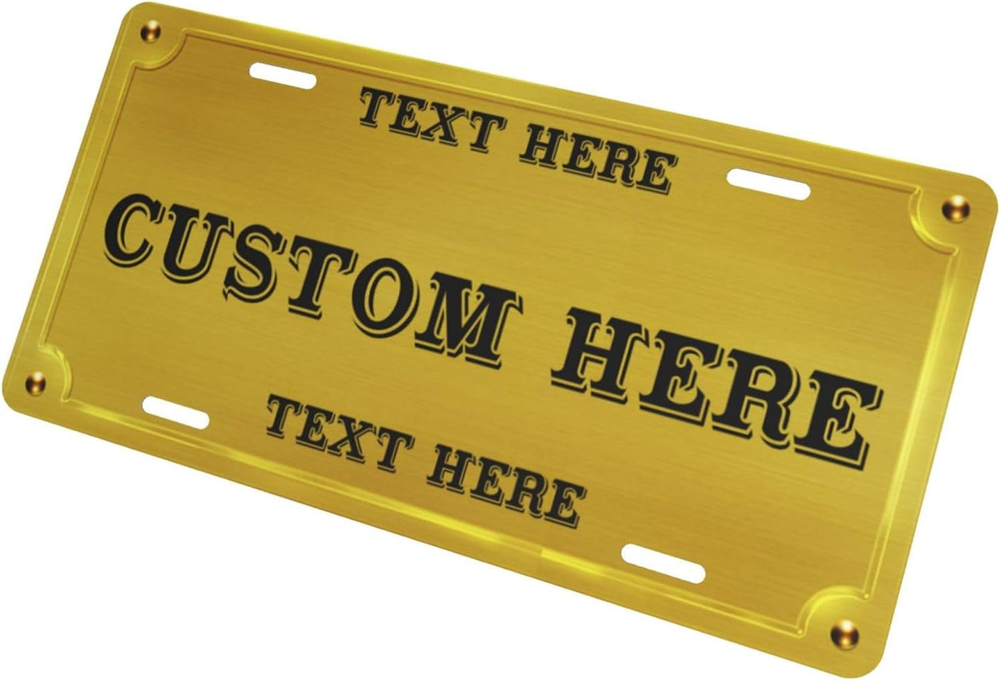 Custom Personalized Text Image Photo Design Customized Tag Aluminum License Plates for Front of Car 6x12 Inch-1