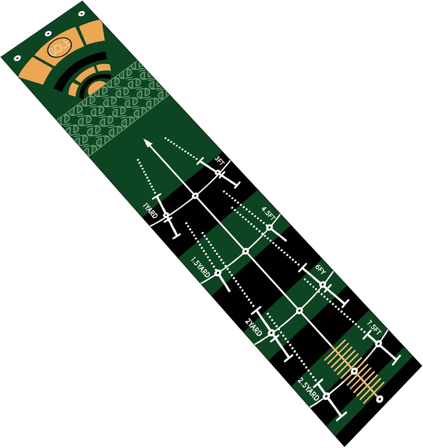 1 Piece Golf Putting Practice mat, Size is 19.69 inches x 116 inches, Portable Washable Non-Slip Folding Putting mat, Suitable for Home, Office, Outdoor use, Party Team Building Activities.
