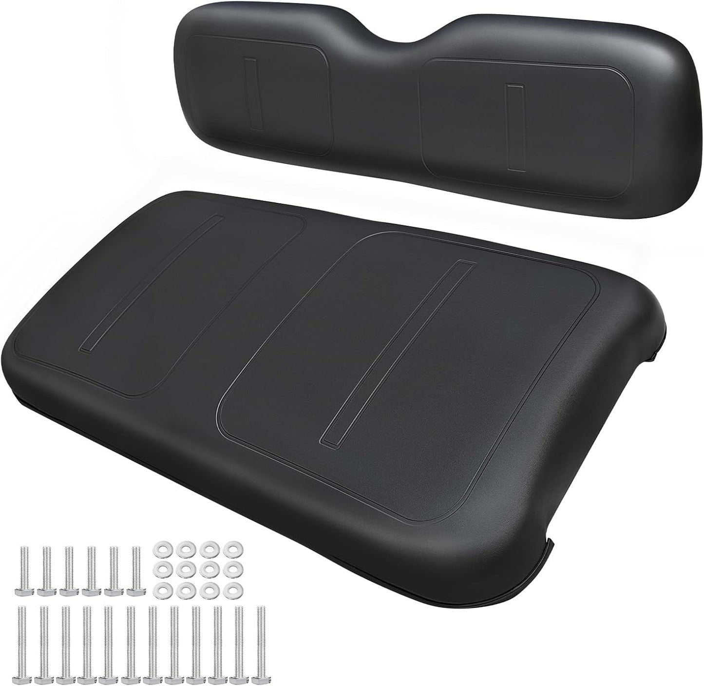 Golf Cart Front Seat Bottom and Back Rest Cushion Assembly Kit Replacement for EZGO TXT/Medalist 1994-2013