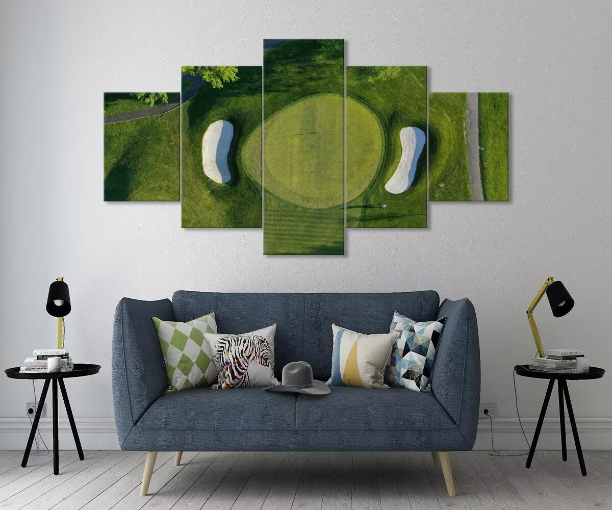 Westchester New York Golf Course Wall Art for Office - Golf Pictures Wall Decor for Living Room Bedroom Bathroom Home Decorations Framed Artwork Canvas Prints Ready to Hang(50''W x 24''H)