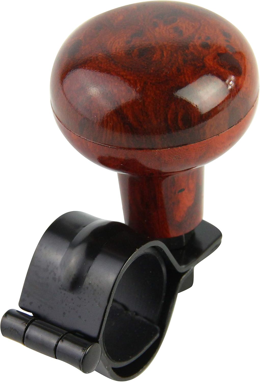 Woodgrain Steering Wheel Spinner Knob | Universal Fit for All Cars, Trucks, Semis, Tractors, Boats, Golf Carts | Suicide Power Handle Accessory