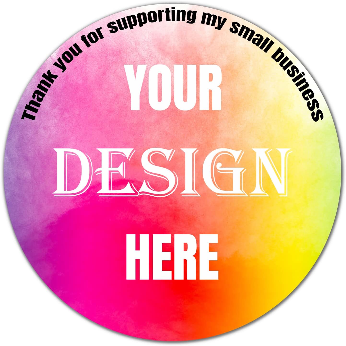 Custom 100-500 Stickers with Any Image Logo and Text. Personalized Labels for Business Logo, Thank You Notes, etc. (Circle, 3 Inch)