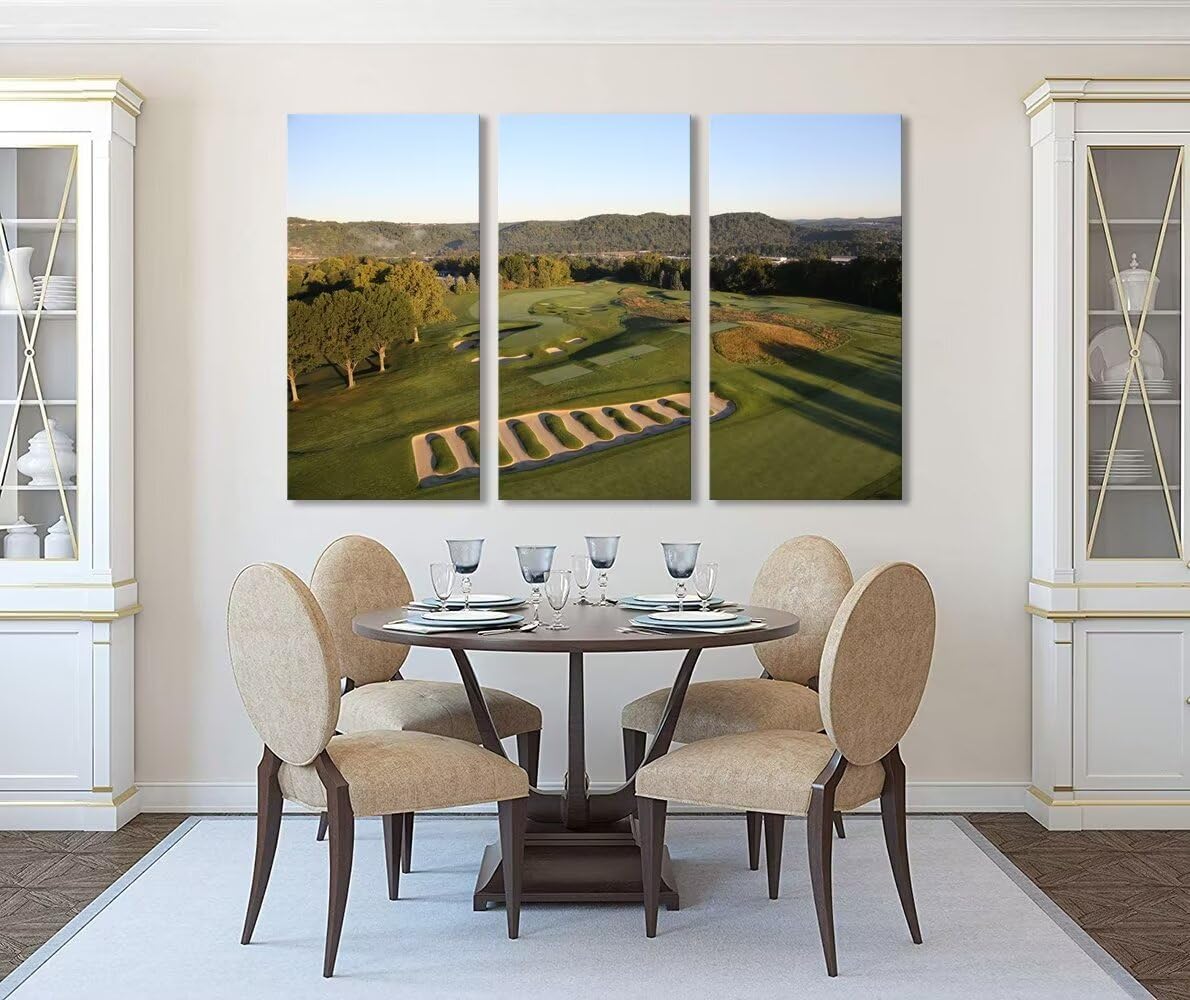 Oakmont Country Golf Club Wall Art for Living Room Bedroom Bathroom Home Decorations Oakmount Golf Art Golf Pictures Posters Framed Artwork Canvas Prints Ready to Hang(12''W x 24''H x3)