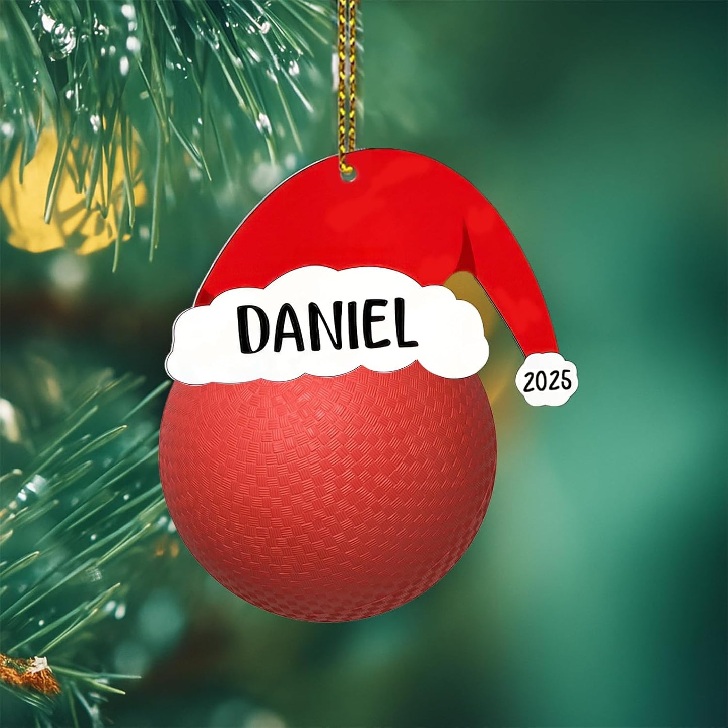 Personalized Kickball Christmas Ornament 2025, Custom Kickball Ball Ornaments with Name, Team Ornament, Custom Coach Gifts, Christmas Tree Decorations, Gifts for Sports Lovers Boys, Xmas Gift 2025