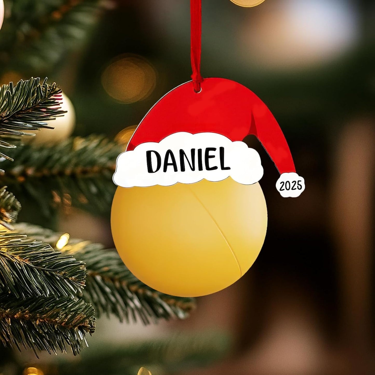 Personalized Ping Pong Christmas Ornament 2025, Christmas Ping Pong Balls Ornaments with Name, Team Ornament, Custom Coach Gift, Hanging Decor, Gifts for Sports Lovers Boys, Xmas Gift 2025