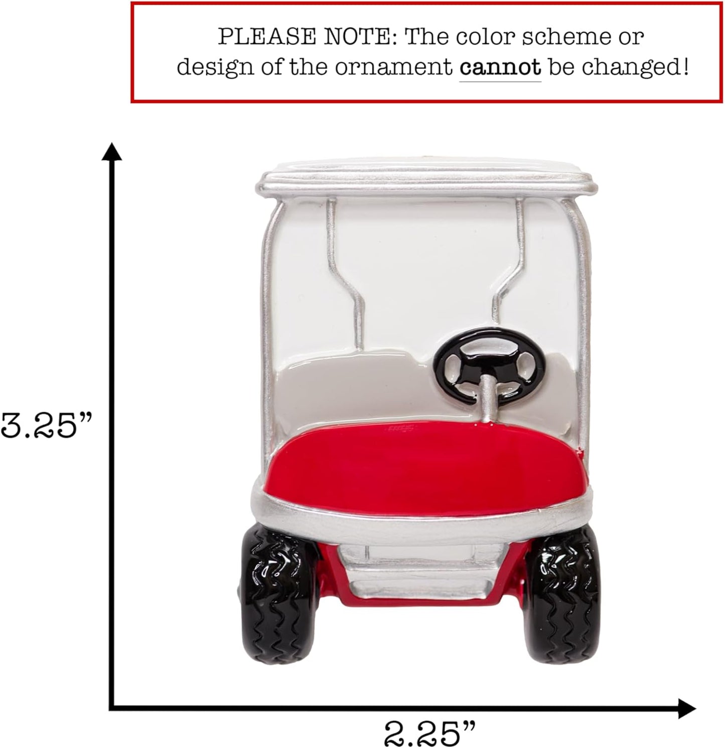 Personalized Golf Cart Christmas Ornament 2025 | Customized Golf Player Golfer Xmas Tree Ornament | Gift for Golfing Lover - Custom Name & Year