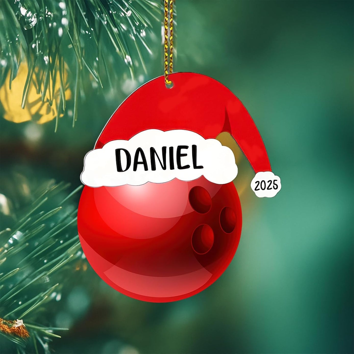 Personalized Bowling Ball Christmas Ornament 2025, Bowling Ornaments for Christmas Tree, Team Ornament, Custom Coach Gifts, Hanging Decor, Gifts for Sports Lovers Boys, Xmas Gift 2025