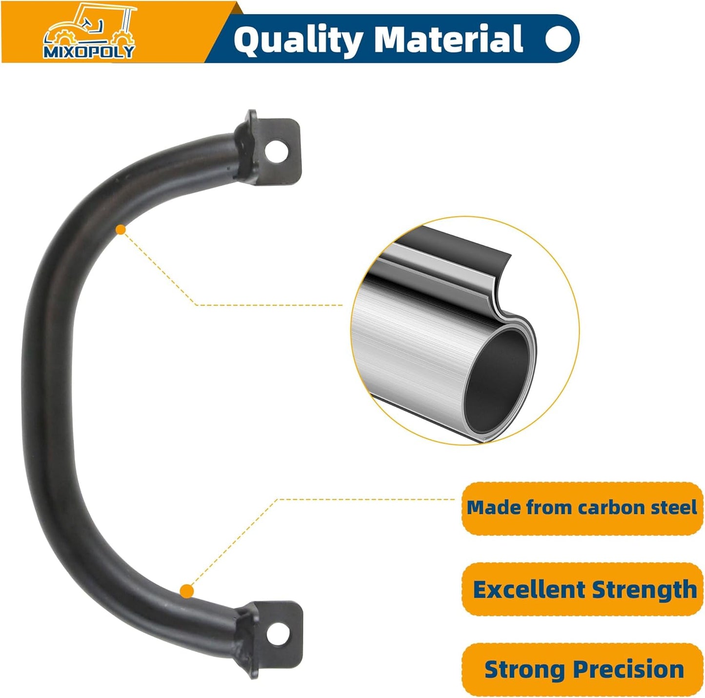 2 Pack Golf Cart Grab Handle Roof Struts Handle Universal for Yamaha, EZGO, Club Car with Square Tube
