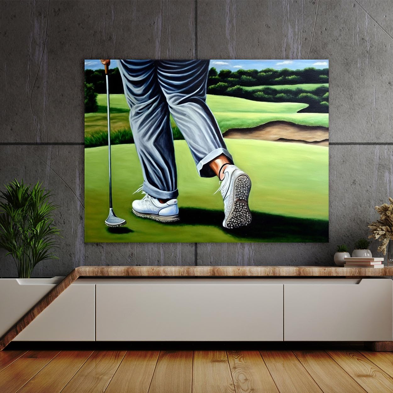 Sense Canvas Golf Scene 18 Canvas Art - Home Decor Wall Art Print Poster Painting X-Large 48x36 / 0.75"