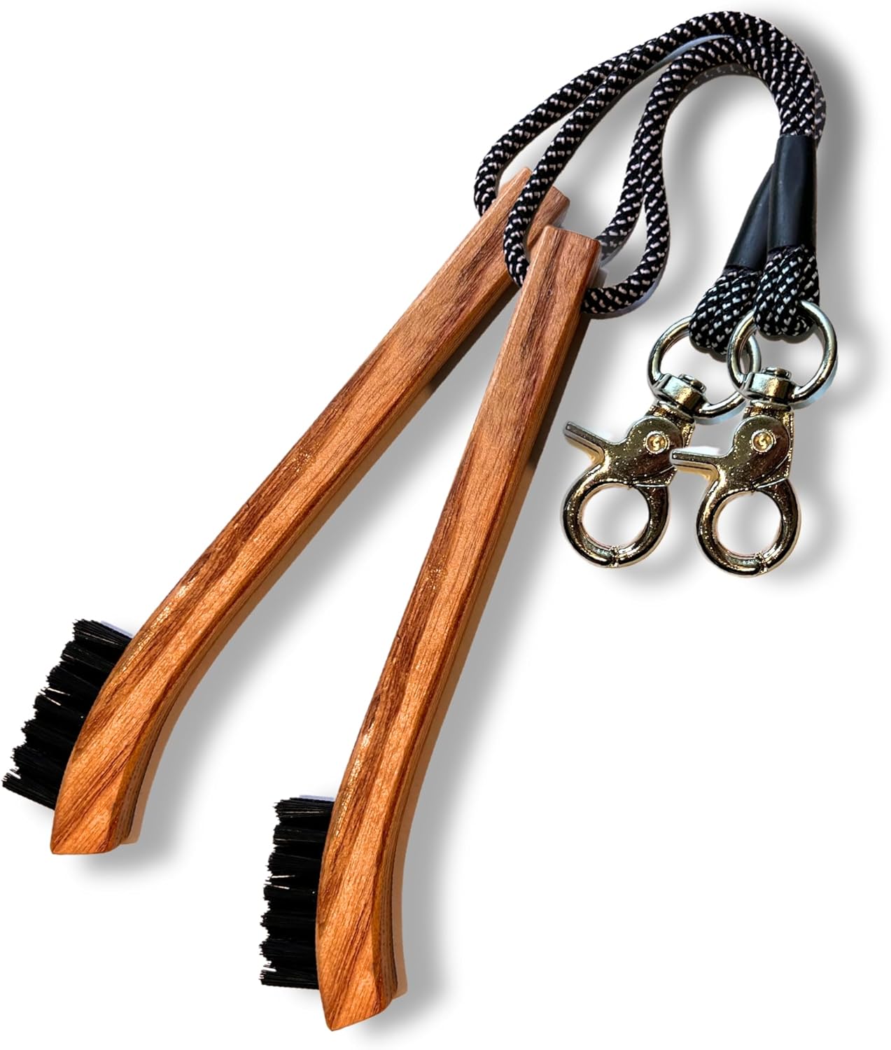 Golf Brush (2 Pack) - Cord and Clip Attachment for Bags and Carts, Club Cleaner Ideal for Woods and Irons - Golf Accesories for Men and Women
