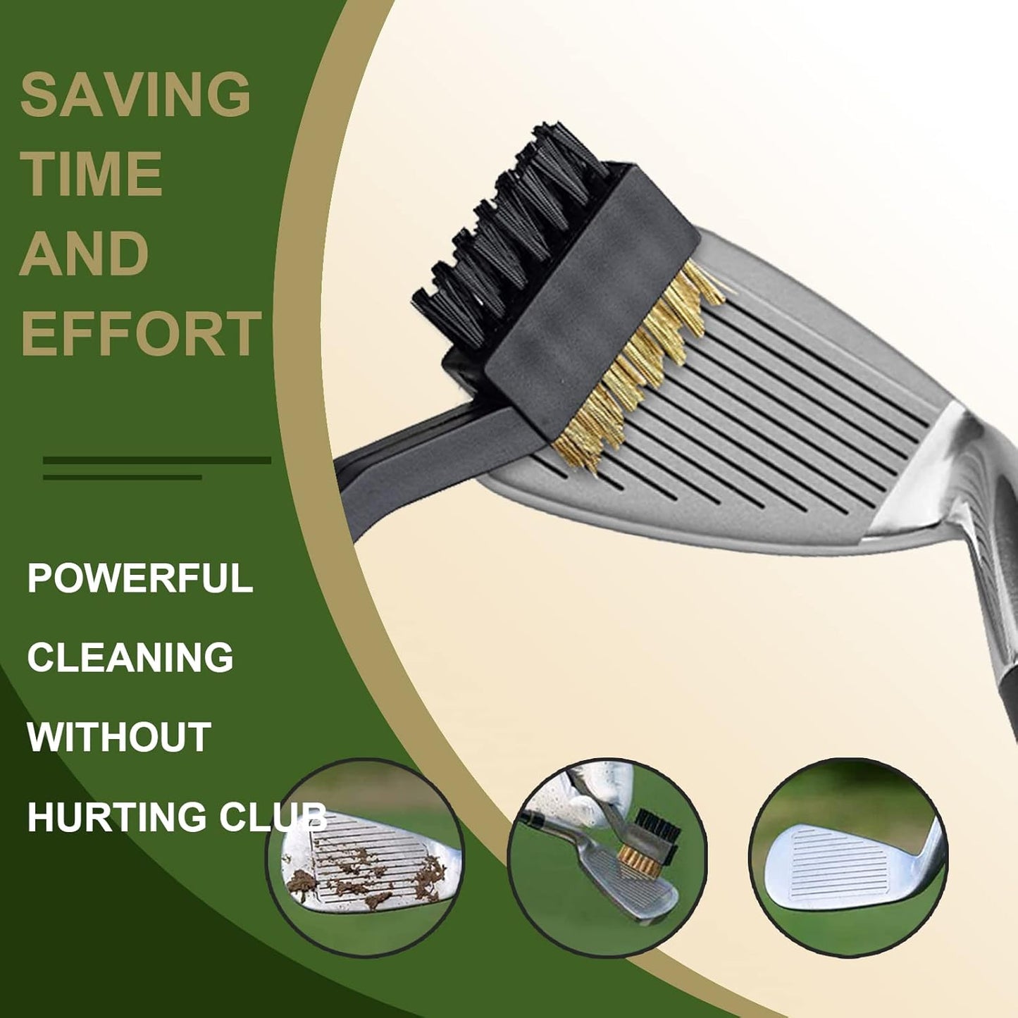 GOLDEAL 5 Pack Golf Club Brush and Club Groove Cleaner Set, Golf Club Brush, Golfing Equipment, Accessories for Golf Clubs, Balls, Clothing, Shoes, Golf Aids, Easily Attaches to Golf Bag