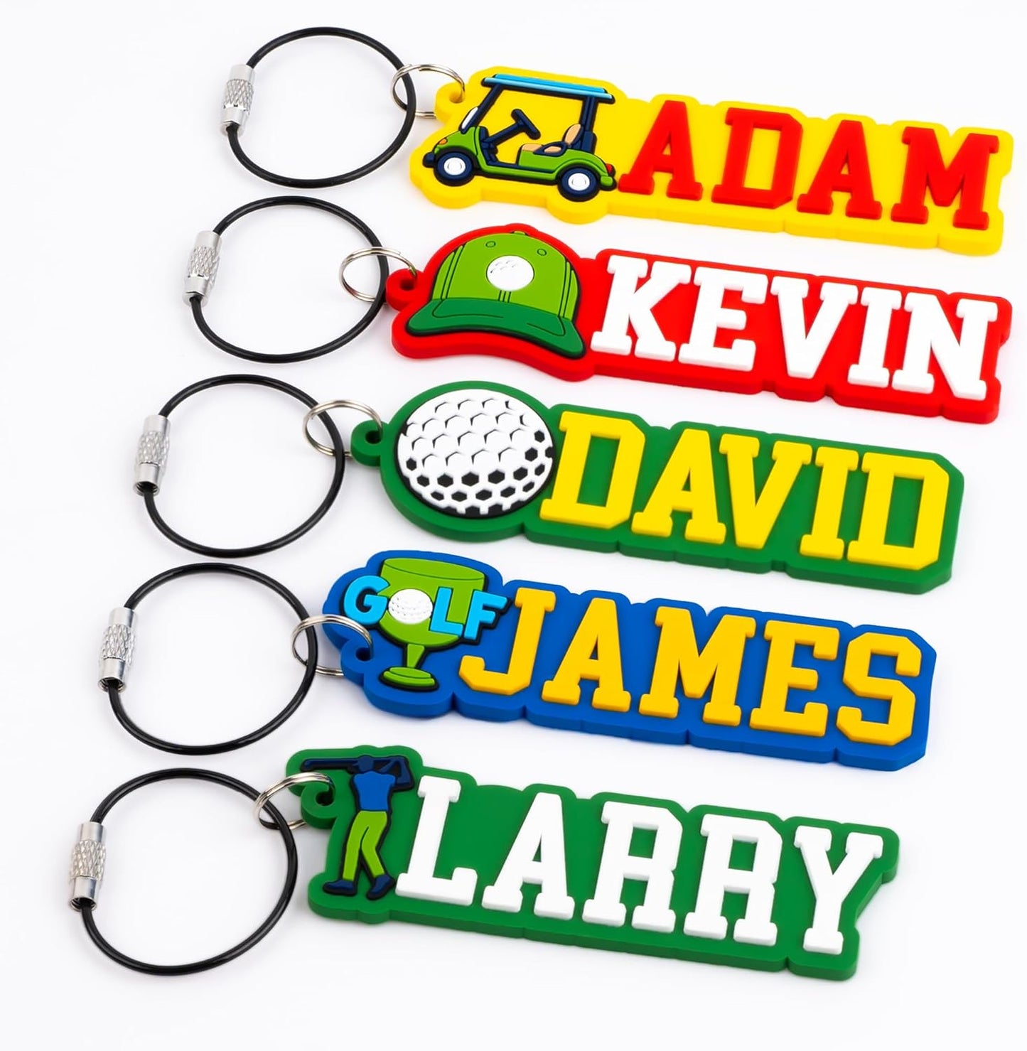 Personalized Sports Golf Keychain – Custom Name Tag, Bag Tag, Luggage Tag – Gift for Kids, Coaches, Teams
