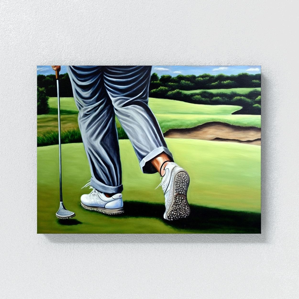 Sense Canvas Golf Scene 18 Canvas Art - Home Decor Wall Art Print Poster Painting Large 40x30 / 0.75"
