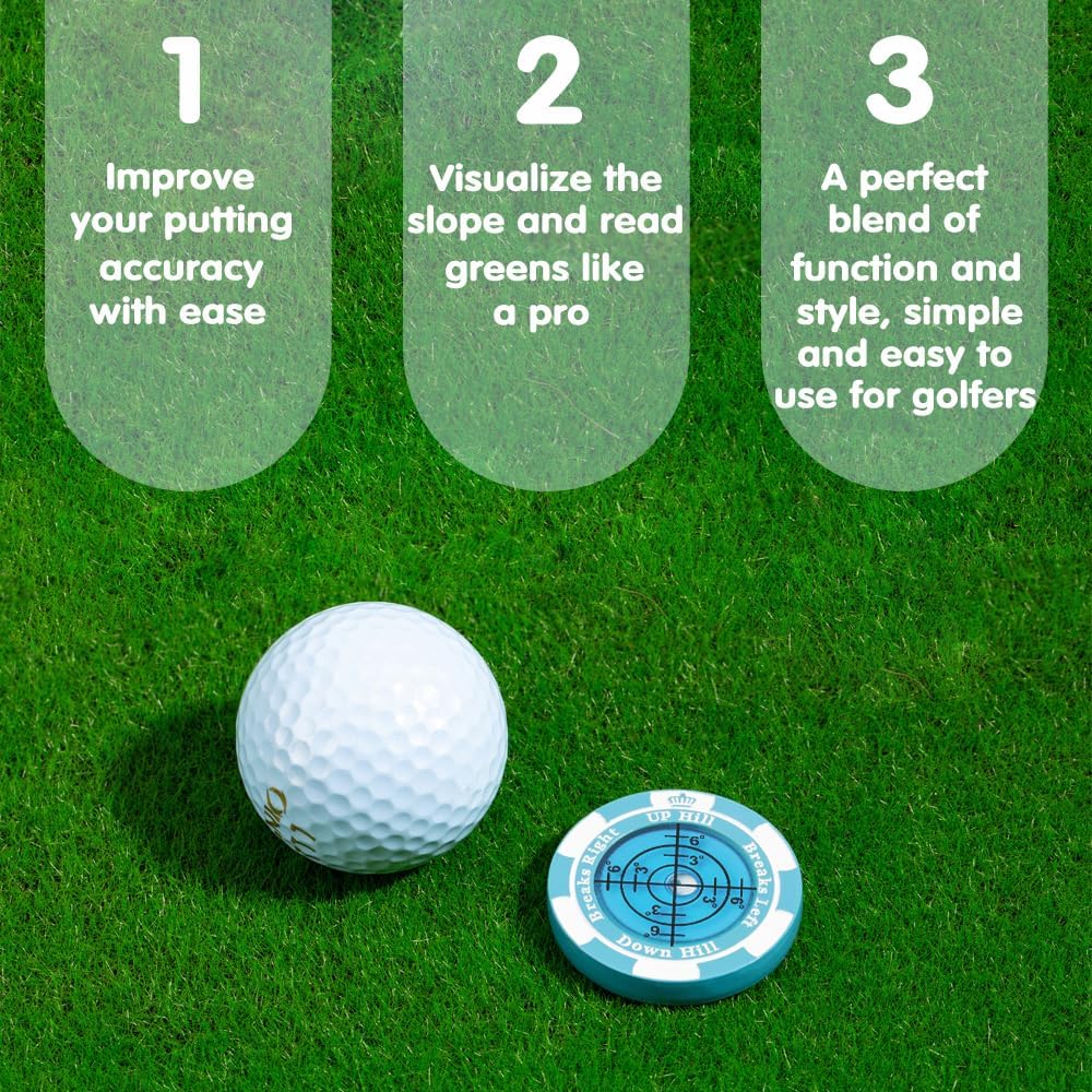 SlopeMaster ProGreen Reader - Golf Ball Marker with High Precision Green Reading Aid Golf Accessories for Men Women