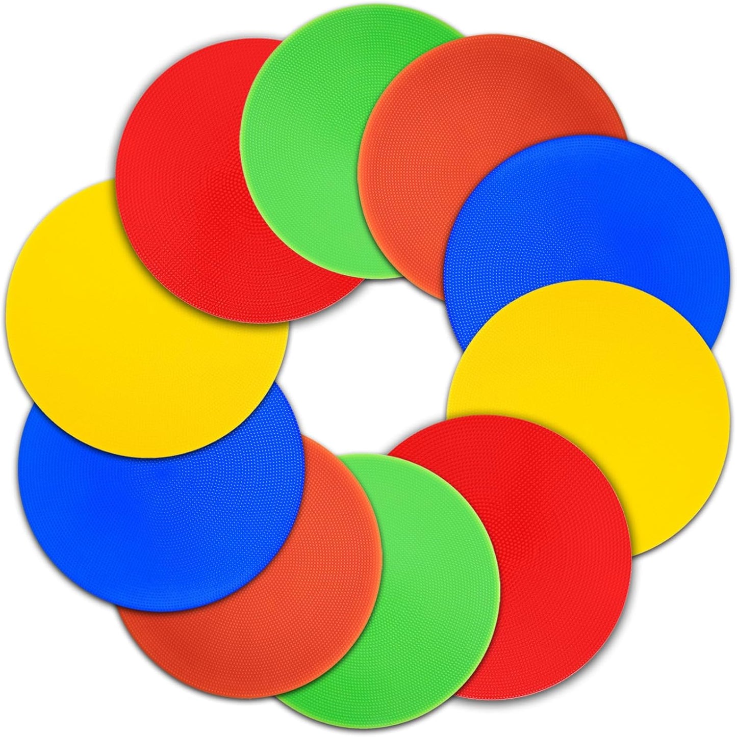 9 Inch Colored Poly Spot Marker 12 Pcs, Non-Slip Rubber Agility Markers Flat Field Cones Floor Dots for Football, Basketball Training Markers, Dance Practice and Drills with Flat Cones Points