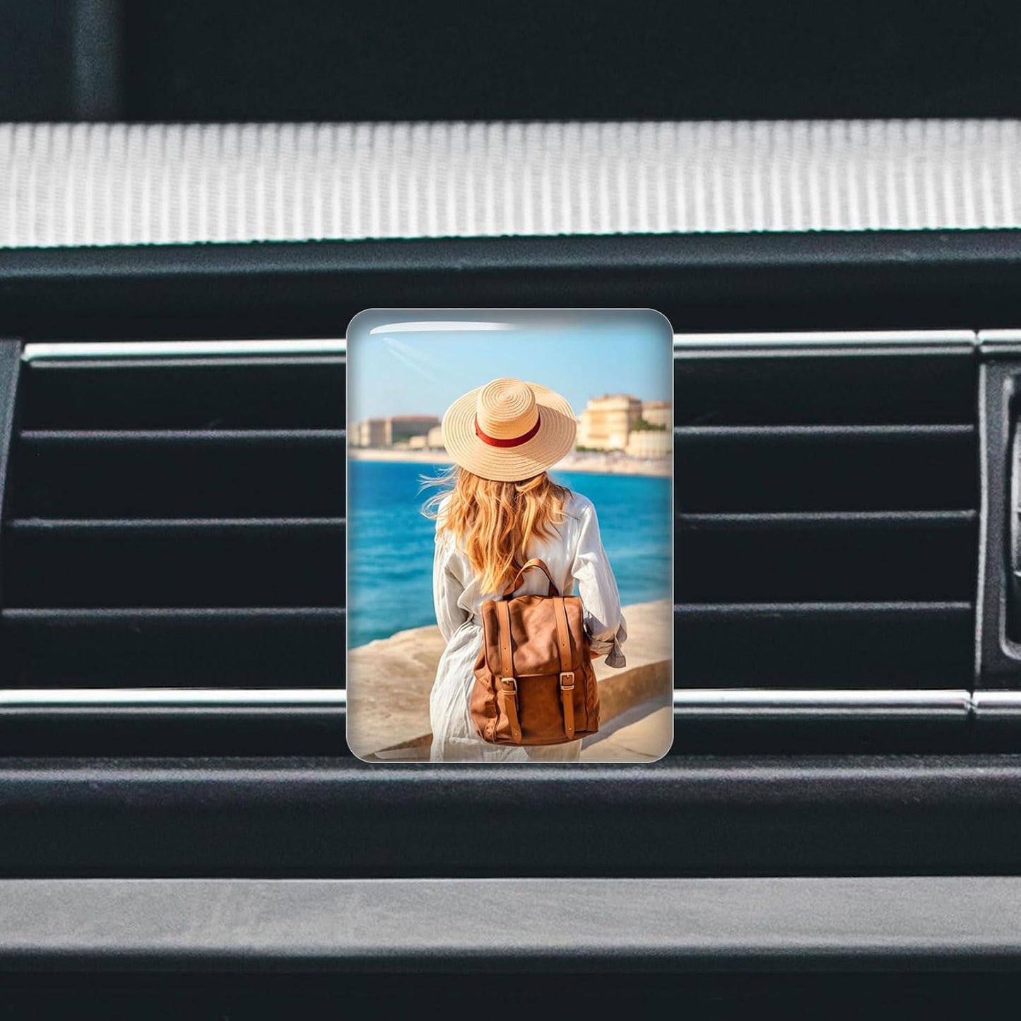 Custom Aromatherapy Air Vent Clip with Photo - Personalized Crystal Air Freshener - Scented Crystal Clip for Car Interior Decoration