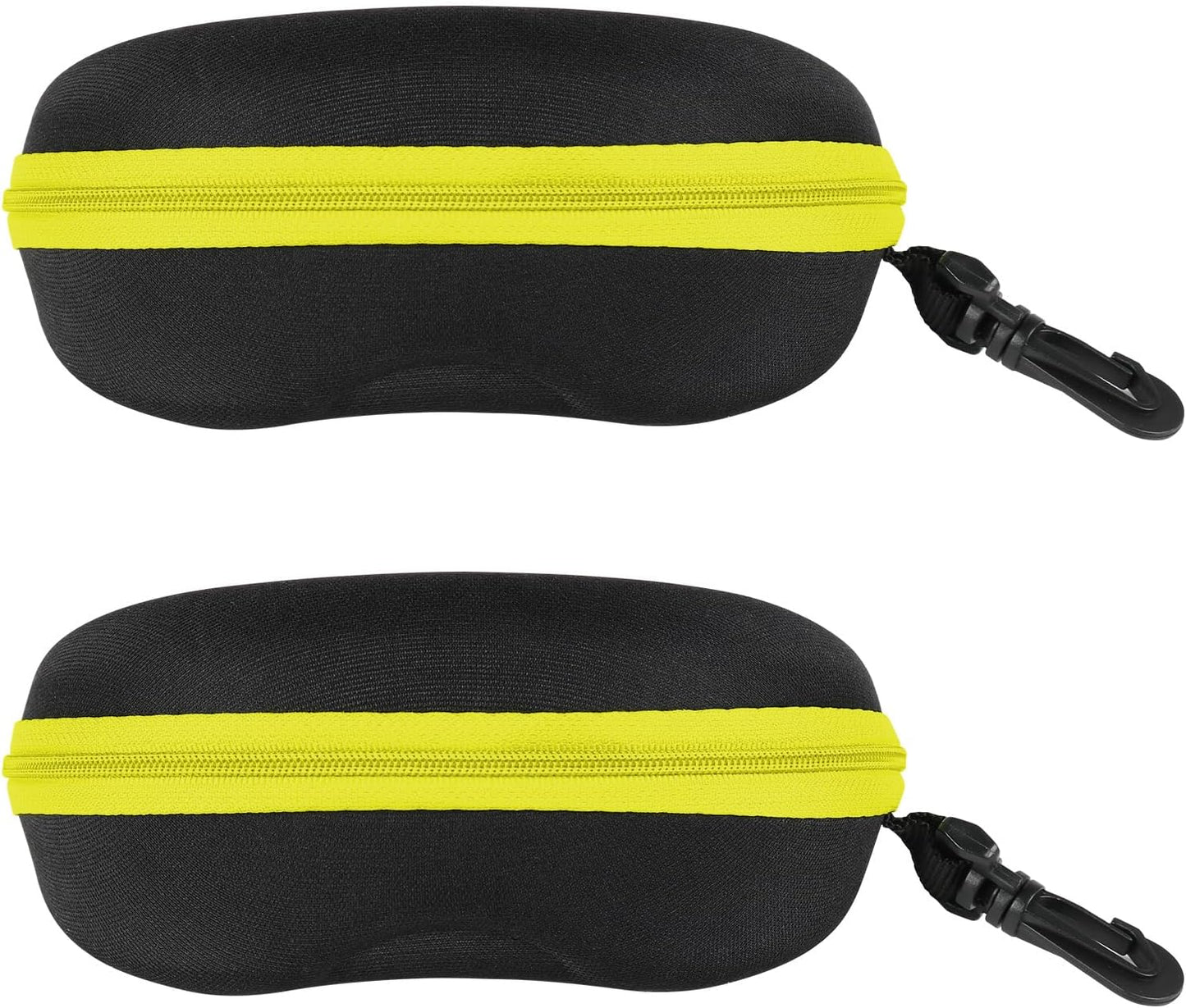 INNOLIFE Zipper Hard Shell Sunglasses Cases, Portable Travel Eyeglasses Cases with Plastic Hook for Men Women