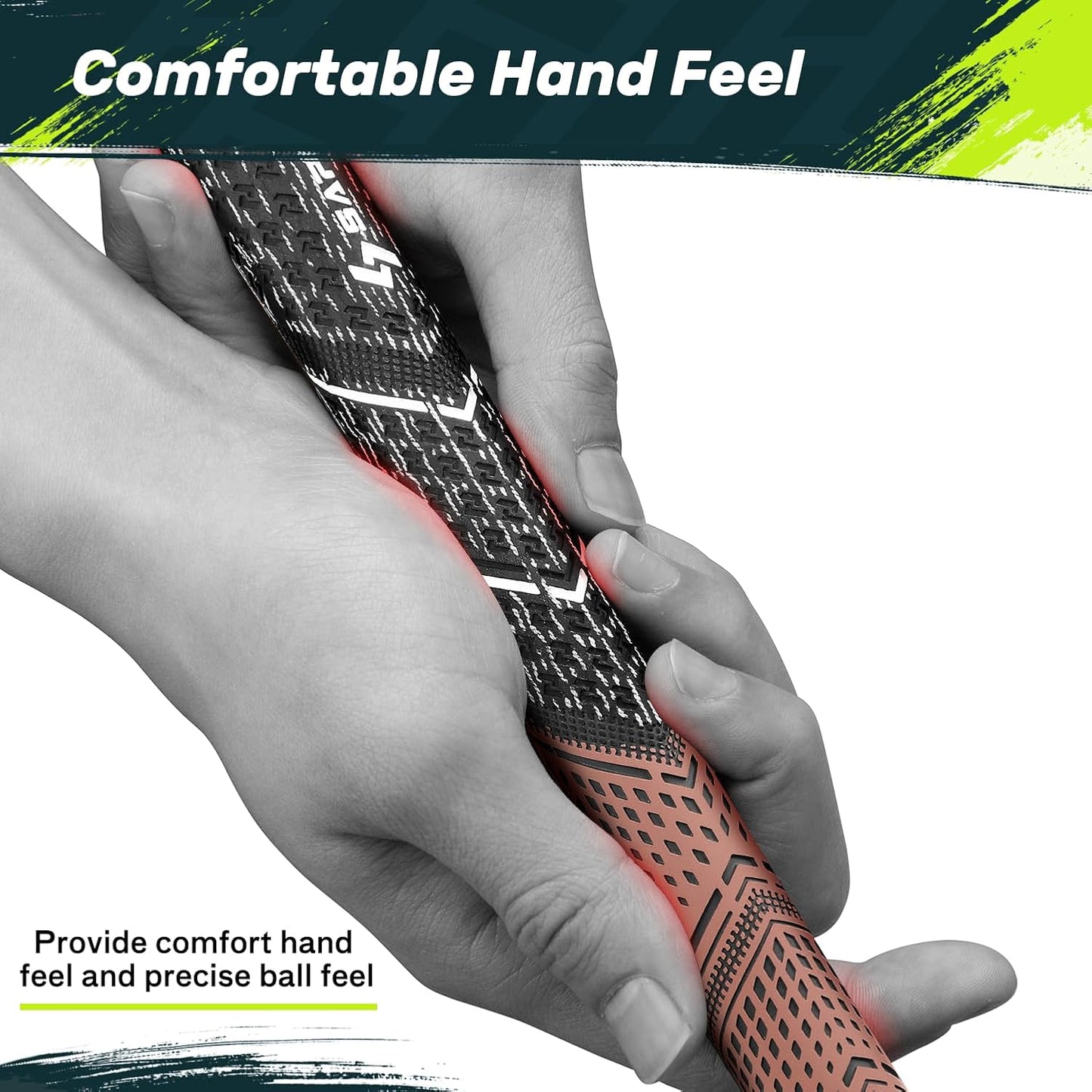 Saplize Cross Cord Golf Grips 13 Pack, Innovative Anti-slip Design, Choose from 13 Grips or 13 Grips with All Kits, 2 Sizes 5 Colors Options, Hybrid Golf Club Grips, CL09 Series
