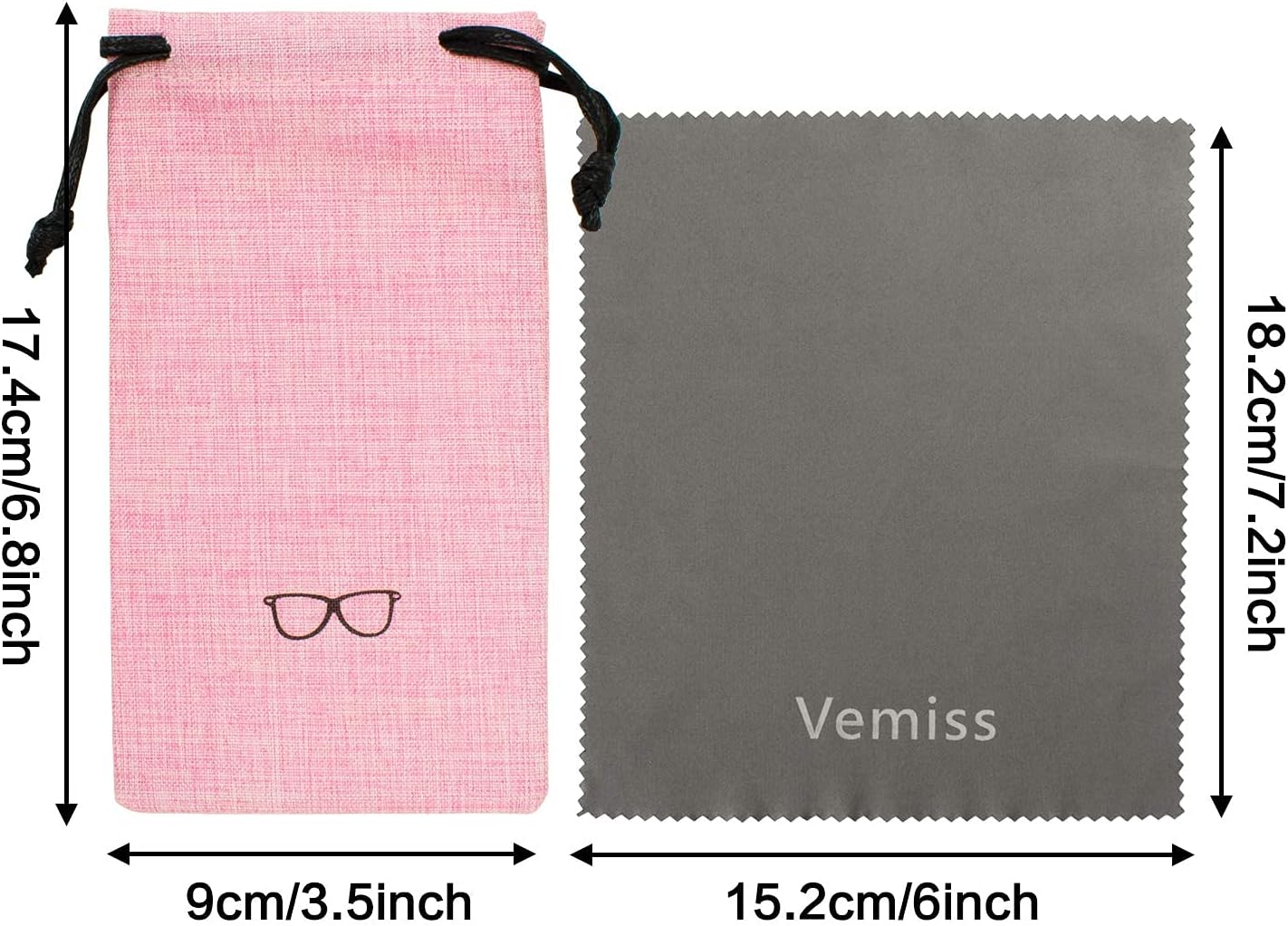 Vemiss Hard Shell Eyeglasses Cases, Linen Fabrics Protector Sunglasses Case, Large Glasses Case