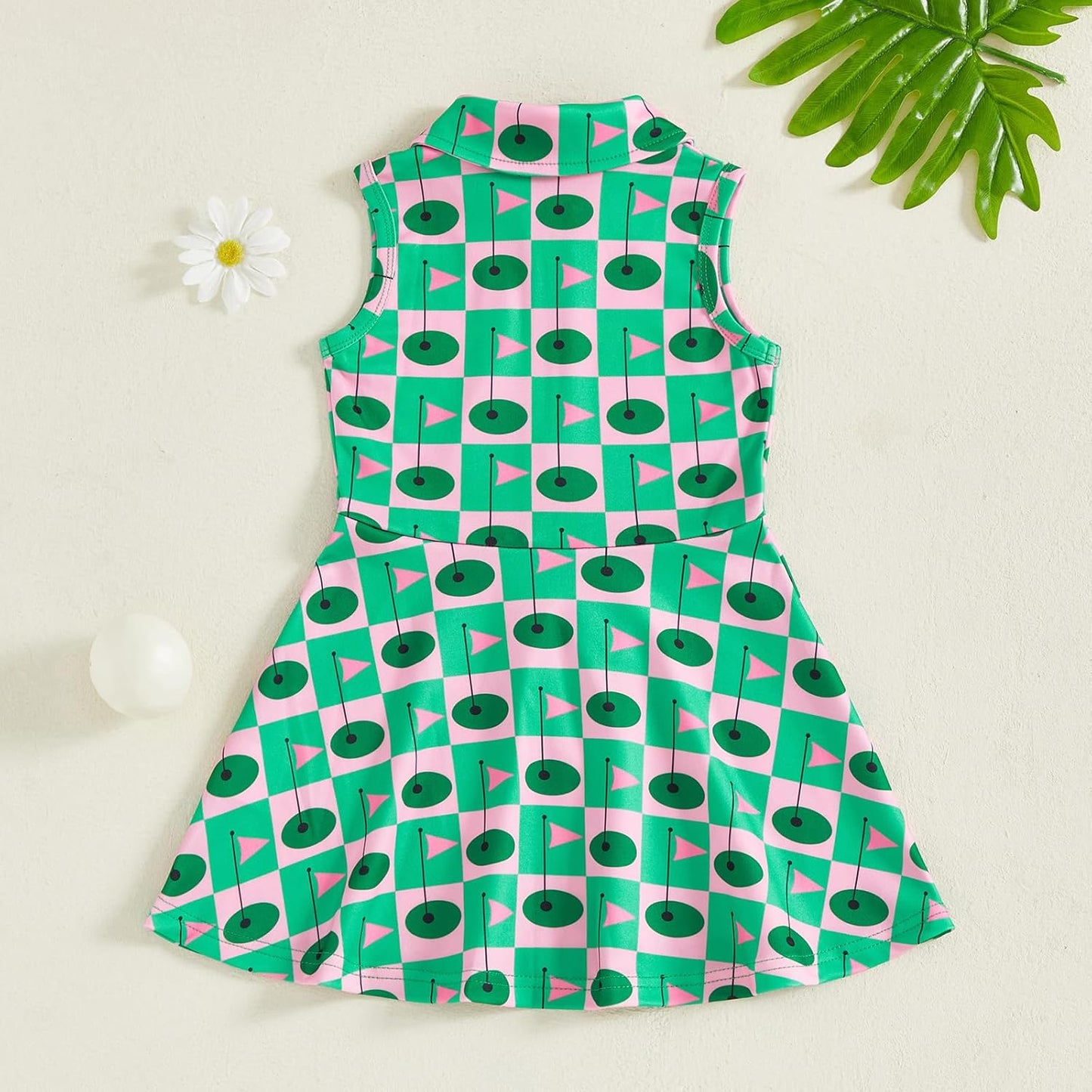 Little Girls Mardi Gras Outfit Toddler Sleeveless A Line Sun Dress Kids Zipper Party Dresses Spring Summer Clothes