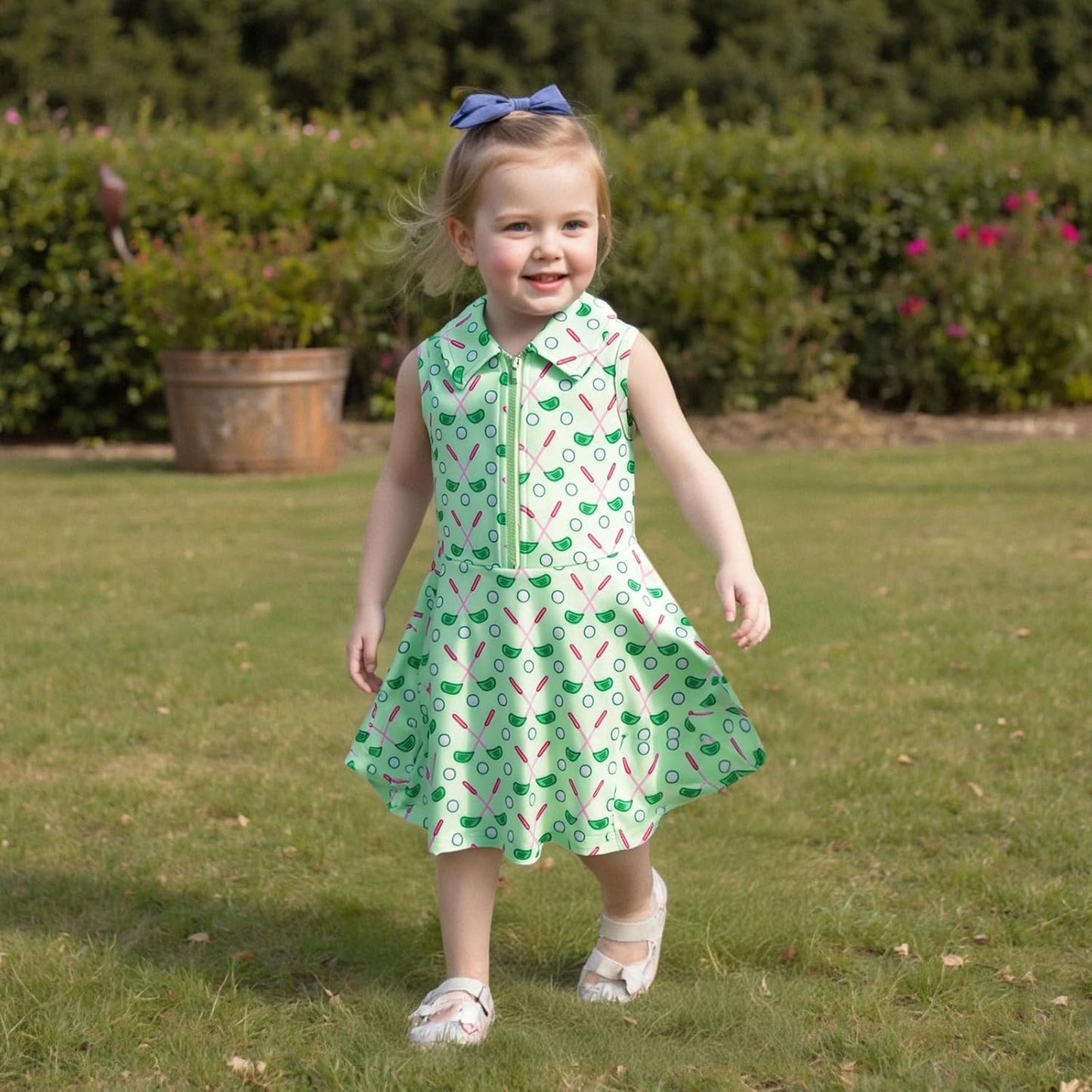 Little Girls Mardi Gras Outfit Toddler Sleeveless A Line Sun Dress Kids Zipper Party Dresses Spring Summer Clothes